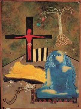 christ crucifié Tableau Peinture - Christ et Bouddha 1989 ZXG de Chine